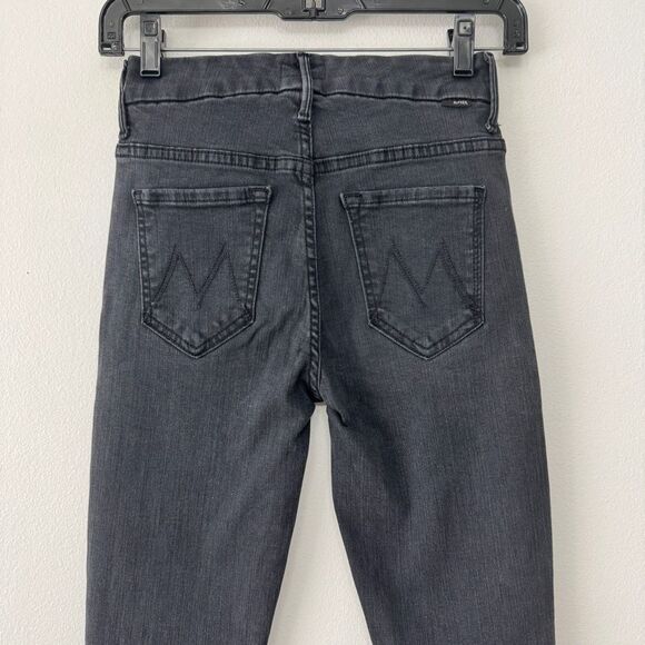 Mother High Waisted Style Looker Black Denim Size 25 - Picture 6 of 13